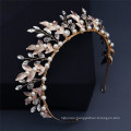 Crystal Pearl Crown Hairband Tiara Wedding Bride Luxury Hair Accessories Baroque Twine Alloy Headband Sweet For Women Girls